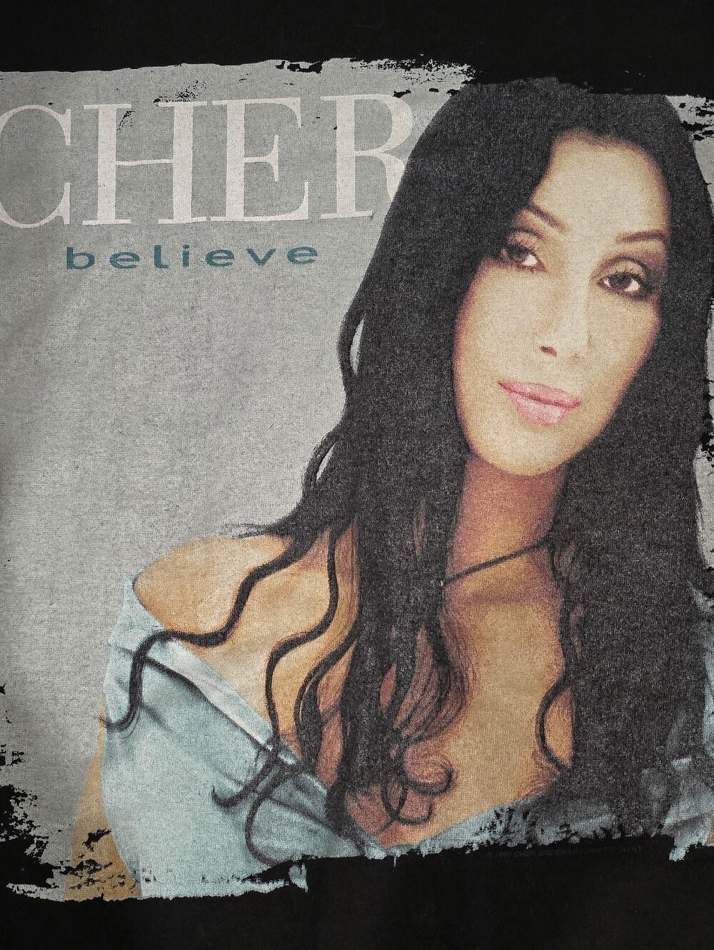 Vintage 1999 Cher Believe Tour T-Shirt Giant Tag Men's L Black Mint Graphic